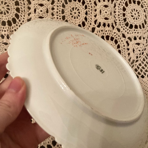 Pink Rose Floral Detail Plate - Bavaria, Vintage - Picture 9 of 14